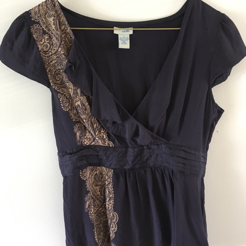 Purple silk Odille blouse